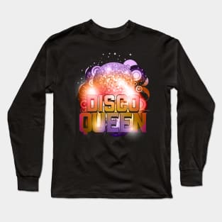 Disco Queen Retro 70s Disco Themed Vintage Seventies Party Long Sleeve T-Shirt